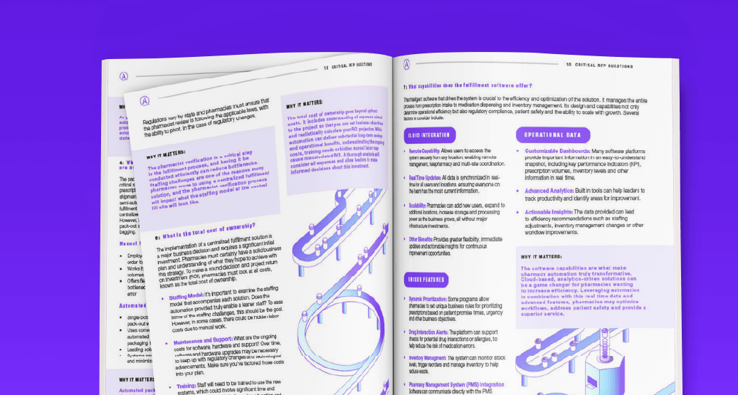 Whitepaper highlighting central fill benefits to pharmacists
